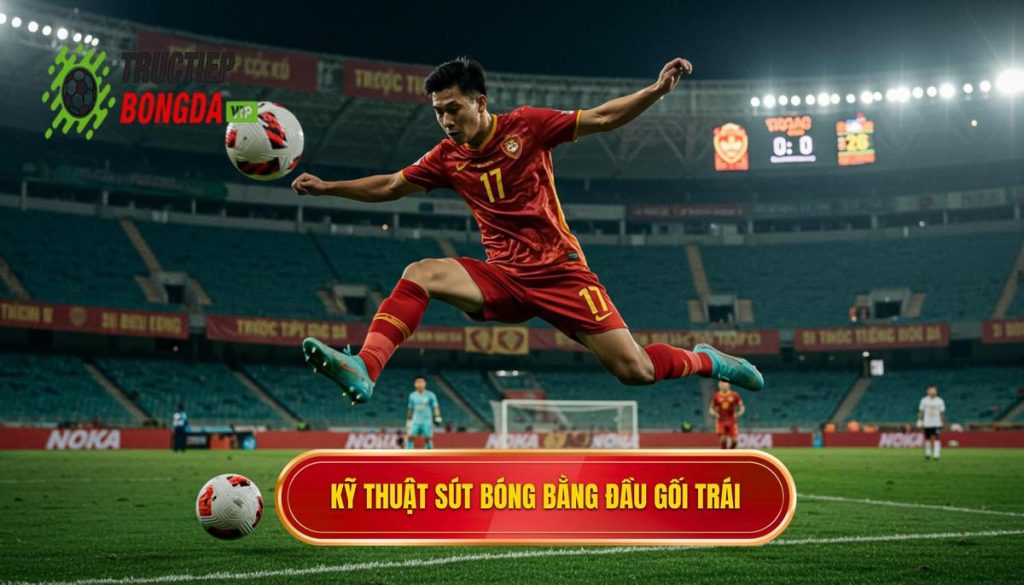 Kỹ thuật sút bóng bằng đầu gối trái