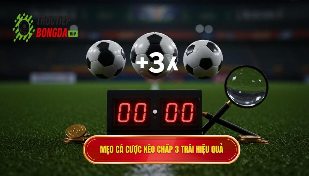 Mẹo cá cược kèo chấp 3 trái hiệu quả