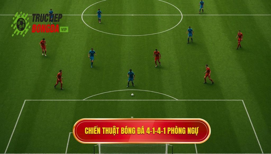 Chiến thuật bóng đá 4-1-4-1 phòng ngự